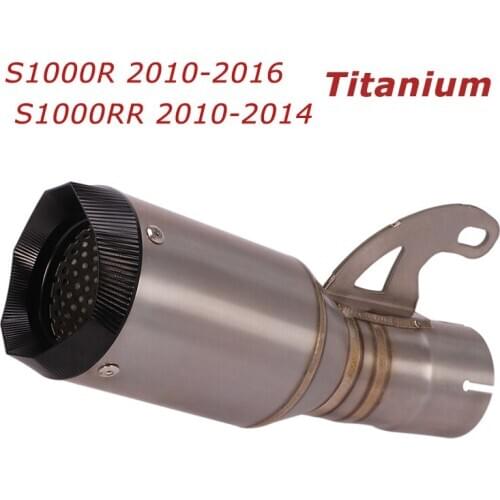 Slip for BMW S1000R 2010-2016 Motorcycle Exhaust Muffler Mid Tail Pipe Titanium System S1000RR 2010-2014