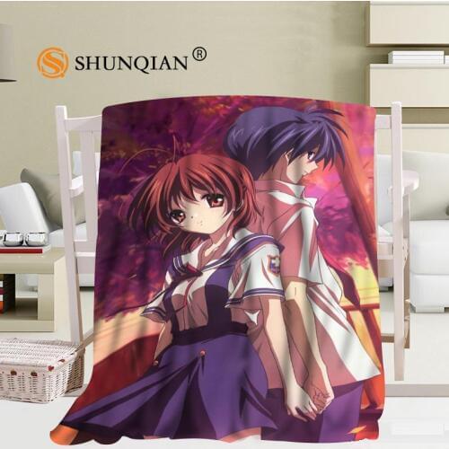 Custom Lelouch Angel Pattern Travel Blanket Home TV Casual Relax for Family Soft Fluffy Warm Blanket
