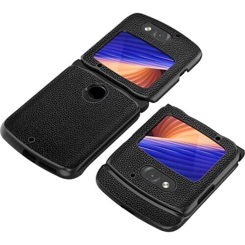 Leather Phone Case All-inclusive Protective Sleeve for Moto Razr 5G Folding Screen Smartphone Accessories