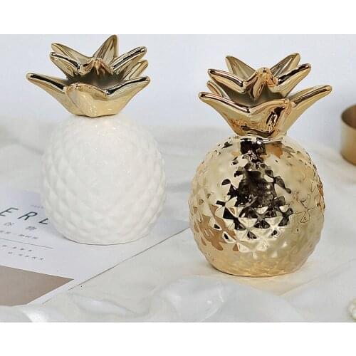 Creative Ceramic Pineapple Ornaments Gifts Modern Minimalist Nordic Bedroom Room Wine Cabinet Living Room Decoration Accessories
