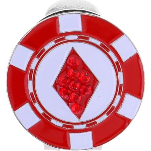 Sturdy Heart Pattern Golf Ball Marker Clip on Golf Cap Visor