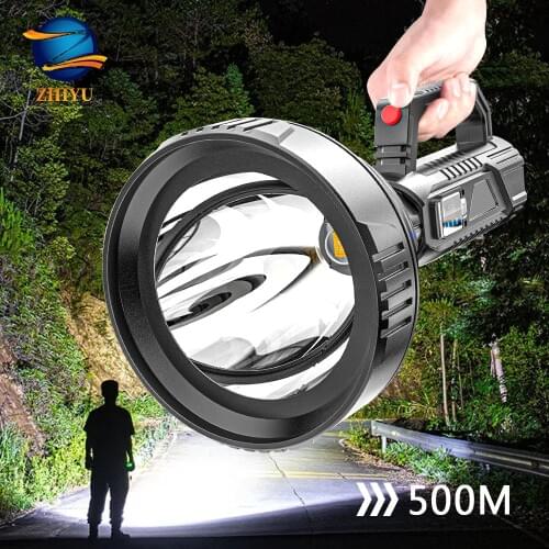 Powerful Flashlight Torch USB Rechargeable Tactical Hunting Flashlight Rechargeable Lamp LED Flash Light Built-in 18650 Battery