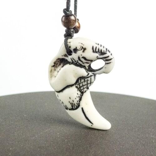 Bone Carving Elephant Pendants limitation Yak Bone Material Bone Art Necklace Pendant Vintage Mens adjustable Necklaces #GZ203