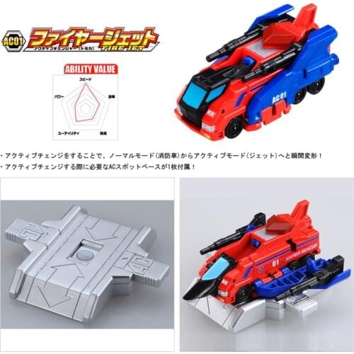 Original Tomy Mini Super Rescue Ac01 Aircraft Fighter Alloy Metal Diecast Miniature Model Kit Gift Collectibles Toys for Kids