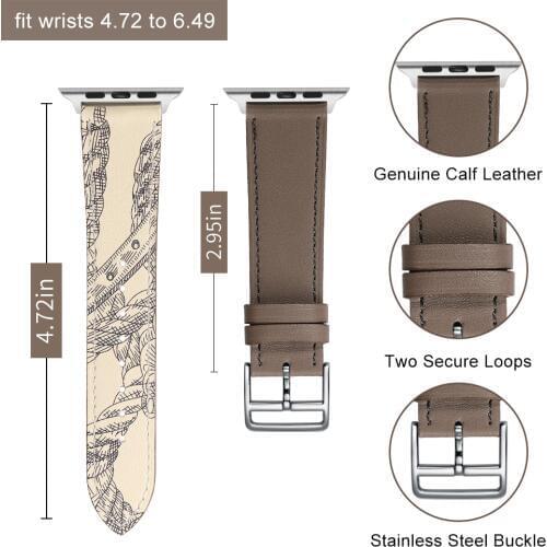 CHIMAERA genuine cow leather watch strap for Apple Watch Band 42mm 38mm series 4-1 iwatch 4 44mm 40mm watch bracelet
