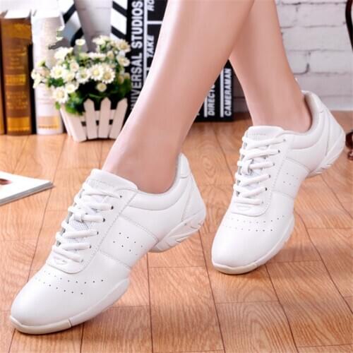 White Athletics Body-building Exercise Shoes for Adults Leather Breath Fitness Shoes Men Jazz Shoes Training Sports Shoes 28-44