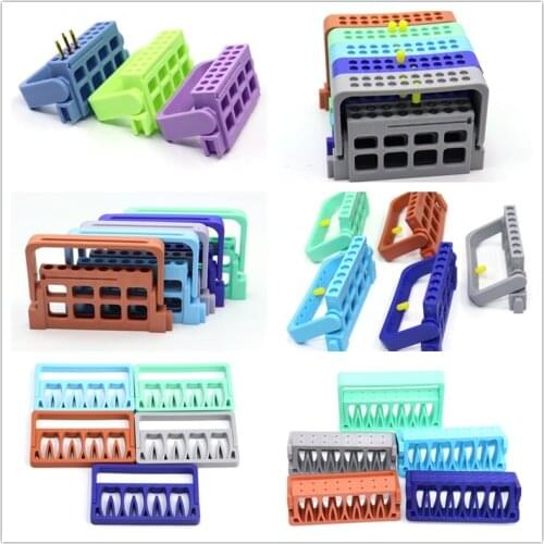 Dental Endo Files Holder 8 Holes with Record 5 Colos Endo Stand Endo Tray for Endodontic Files Organizer Endo Box