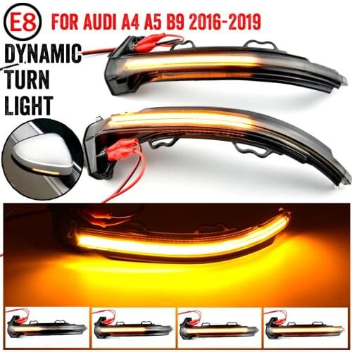 Dynamic Blinker LED Turn Signal for Audi A4 A5 B9 S4 S5 RS5 2017 2018 2019 2020 Side Mirror Lights indicator flasher