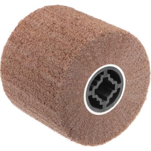Uxcell 120mmx100mm 240 Grit Non-Woven Polishing Nylon Wire Drawing Abrasive Flap Wheel