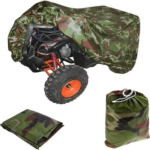 Waterproof ATV Car Cover Camouflage Heavy Duty UV-Protection Car Cover Heat Resistant Full Coverage Cover for ATV Quad Bikes