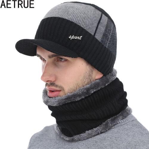 Knitted Hat Men Winter Beanie Hat Winter Hats For Men Necks Fur Bonnet Women Skullies Beanies Gorro Beany Balaclava Beanies Cap