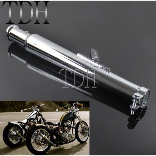 Cafe Racer 35-45mm Tulip-End Muffler Silencer Slip-On Exhaust Pipe Cocktail Shaker Silencer For Honda XS650 CB XS GL CL Triumph