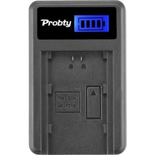 PROBTY NP-FZ100 NP FZ100 LCD Screen USB Battery Charger for Sony NP-FZ100, BC-QZ1 Alpha 9, A9, Alpha 9R, Sony A9R Sony Alpha 9S