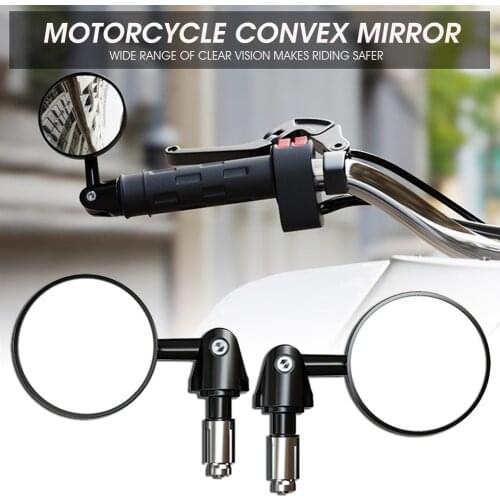 Left+right Motorcycle Handle Bar End Rearview Side Rear View Mirror 22mm Motorcycle Accessories And Spare Parts Rearview Mirror