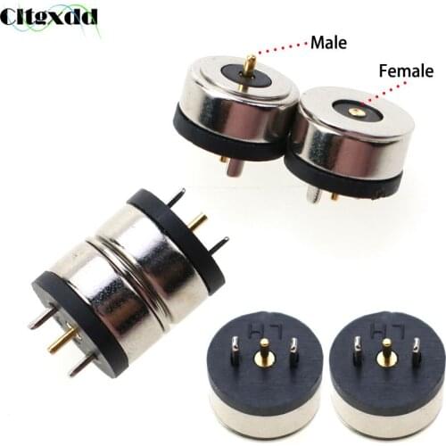 1 pair Magnetic Cable Plug Round Fast Charging Adapter LED Light Power Socket Magnetic DC Smart Water Cup Charging Connector
