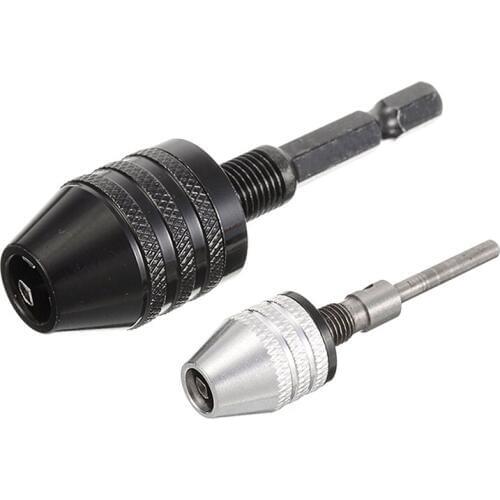 1Pcs 0.3-3.4mm/0.3-6.5mm Quick Change Keyless Drill Bit Chuck Hex Shank Adapter Converter Tool 3mm/6.35mm
