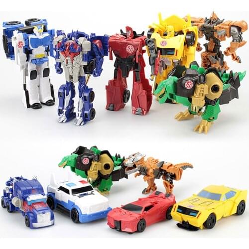 12cm Transformation Robot Toys car one-step deformation Anime Action Figure Model Deformed Car Toy Boy Gift