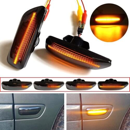 2Pcs Dynamic Blinker LED Side Marker Turn Signal Light For Volvo XC90 S80 XC70 V70 S60 2001-2009 30722641 30722642