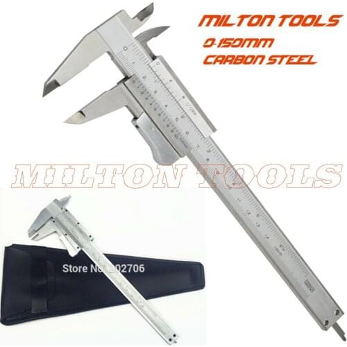 6" 0-150mm 4way measurement Vernier Caliper self lock Metal Caliper Gauge Micrometer Measuring Tools