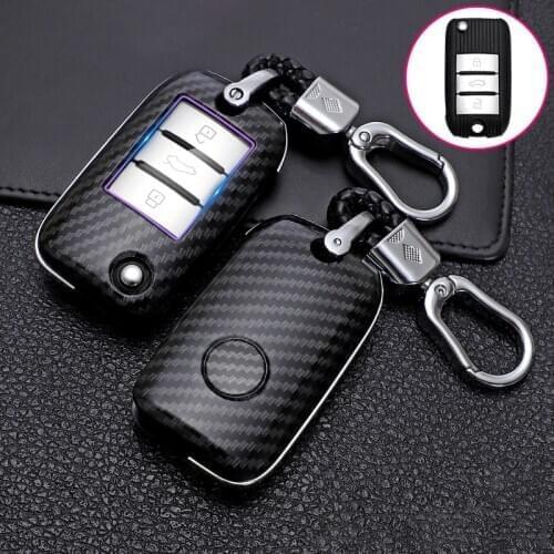 ABS Carbon Fiber Car Key Case Cover For Roewe RX5 i5 MAX RX3 2017 For MG MG6 ZS HS Smart Remote Key Accessories Holder Shell Fob