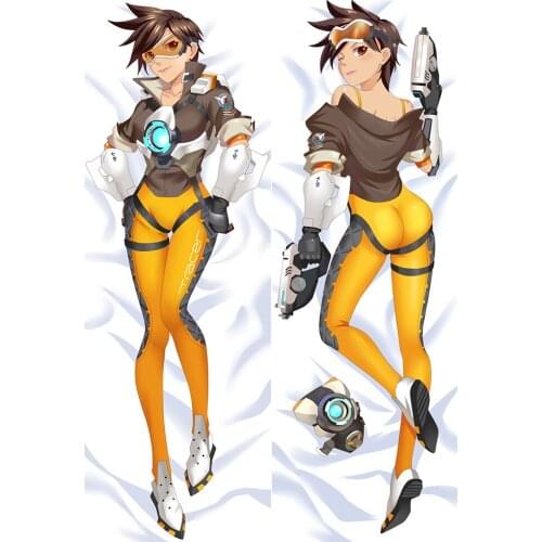 Anime JK Game Tracer Lena Oxton Dakimakura Cosplay Body Pillowcase Sexy Hug Pillow Cover Case