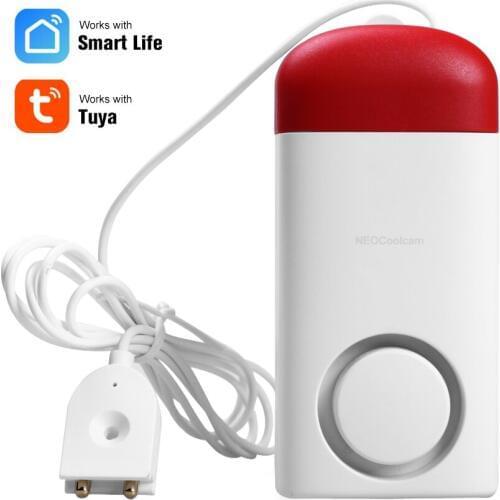 NEOCoolcam Wireless WiFi Water Leak Sensor Flood Leakage Level Alarm Detector Tuya Smart Life App