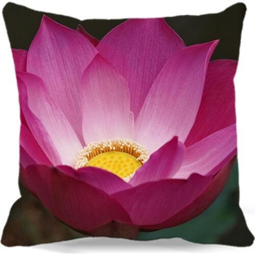 16" 18" 19" 2d Printed cotton polyester Square 2017 fashion Flower Lotus Pillow Cover for home car sofa Seat Decorative 9 style