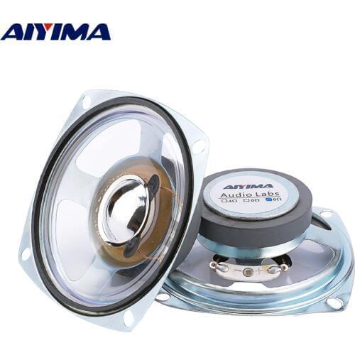AIYIMA 2Pcs 3 Inch Full Range Speakers 8 Ohm 5W 78MM Square Portable Audio Speaker Unit Amplifier Home Sound Theater Loudspeaker