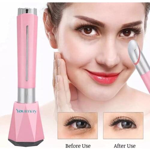 Youmay Electric Eye Massager Vibrating Heated Eye Care Massager Pen Dark Circle Puffiness Removal Wrinkle Beauty Massage Stick