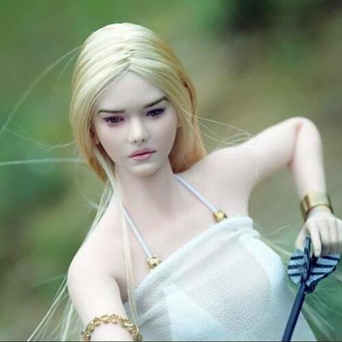 Ep01 1/6 Female Head Sculpt Elf Girl Removable Ears Female Head Carving Sculpt Fit 12" Inch Action Figure Body In Stock