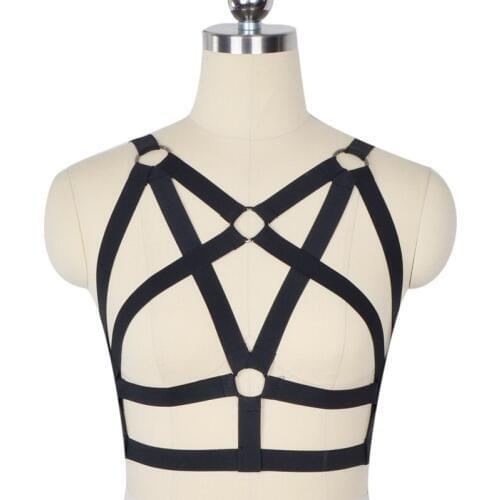 Hot Women Fashion liguero boda harness Harajuku punk goth Fetish witchy wedding belt sexy Liga bra spandex body Cage