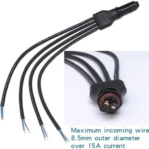 IP67 M19 Screw Waterproof Connect Wire Y-Type Splitter Crimped One Out Two Three Out Four Out, Five Out LED Waterproof Connector