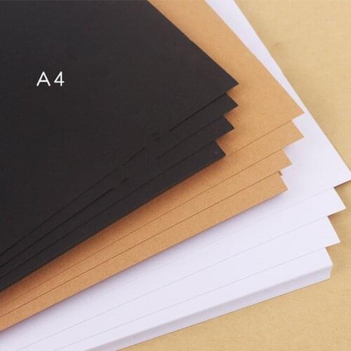 50pcs A4 Black and White Cardboard Childrens Handmade Drawing Paper 400g Thick Hard Cardboard 300g Kraft Archive Paper