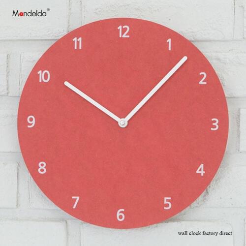 China Mandelda Simple Luxury Living Room Clock Modern Round Wooden Silent Vintage Home Decoration Wall Clock
