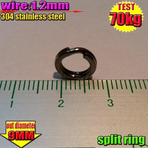 2020 NEW 304 Stainless steel fishing split rings 80pcs Outside diameter 9mm