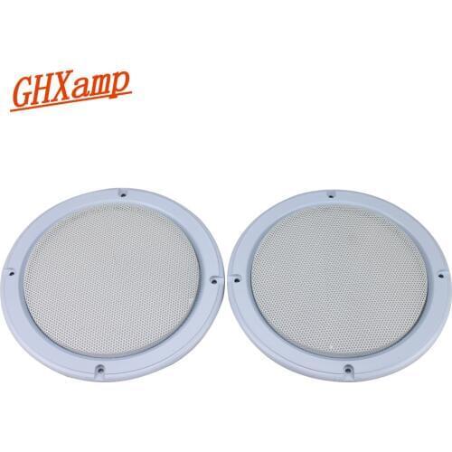GHXAMP 4 inch 6.5 inch Speaker Cover White Grill Mesh Protective Cover For Ceiling Speaker Car Subwoofer Loudspeaker 2pcs
