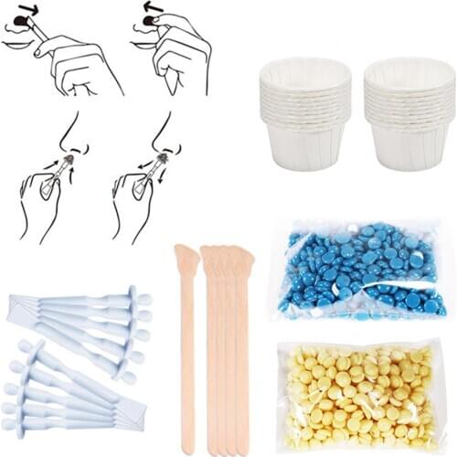 Nose Wax Kit Hair Removal Kit Nasal Hair Stick For Men & Women face Wax Stick Beans Cleaning Wax Kit Nail Wax Cleaning Wax Kit