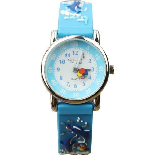 New arrived kids lovely animal design dial 3D cartoon silicone watch hight quality children japan movement quartz watch