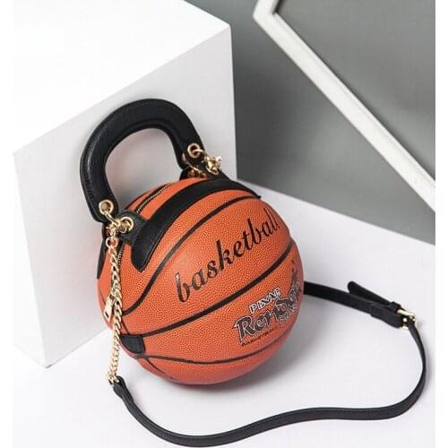 New Arrive Basketball Shape Bags Womens Bag Funny Handbag Women Shoulder Chain Bag Round Creative Crossbody bags Sportsperson