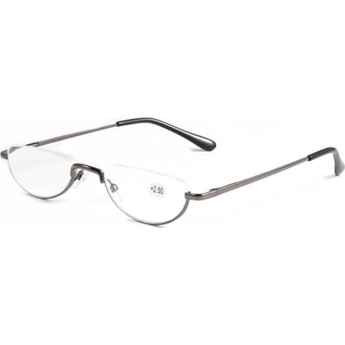 New Fashion Urltralight Semirim Reading Glasses for Women Men Metal Alloy Hyperopia Spectacles Magnifier Gafas de lectura Oculos
