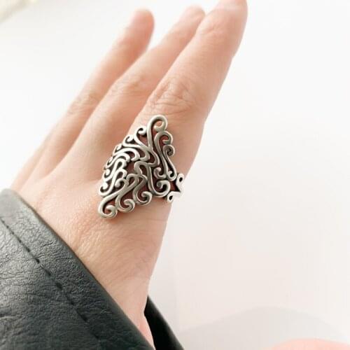 Personality Exaggerated Gothic Flower Rings For Women Charm Engagement Jewelry Girls Open Finger Knuckle Rings