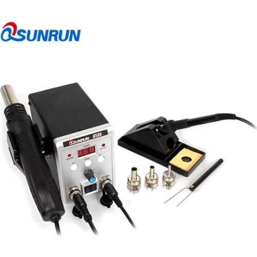 2 in 1 Digital Display SMD 8586 Soldering Station, BGA Rework Solder Station Hot Air Blower Heat Gun Welding