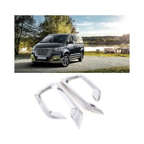 ABS Chrome Front Fog Light Cover Trim 2pcs For Hyundai H-1 iMax i800 2018-2020