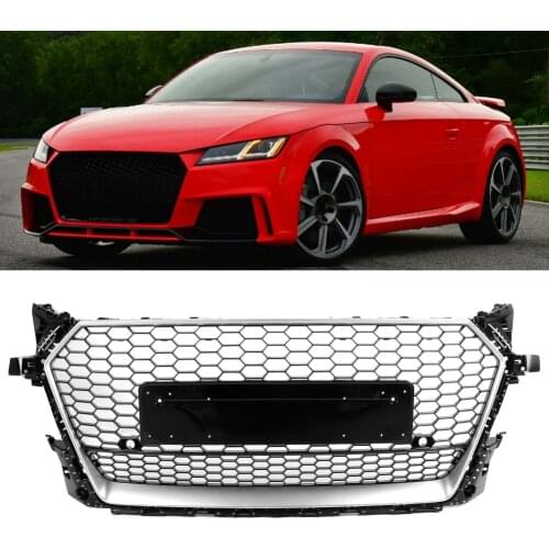For TTRS Style Front Sport Hex Mesh Honeycomb Hood Grill Black for Audi TT/TTS 8J 2006 2007 2008 2009 2010 2011 2012 2013 2014