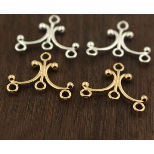 20pcs Earring Connector Loops Charms High Quality Brass Metal Jewelry Findings Accessories DIY Hanging on Dangle Earrings Making