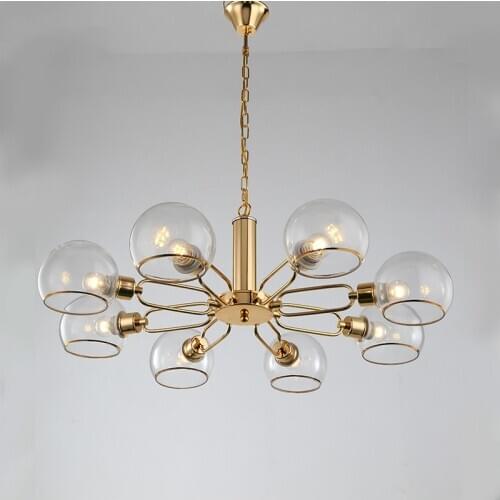 Led living room chandelier nordic modern coffee shop glass magic bean molecular chandelier ceiling simple restaurant lighting