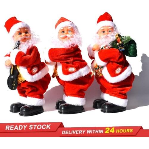 Christmas gifts shaking hip music Santa Claus electric toys Christmas ornaments elderly doll gifts holiday holidays kids toys