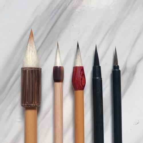 Handmade Hair Artist Watercolor Paint Brush For Water Color Lower Case Writing Brushes Art Supplies