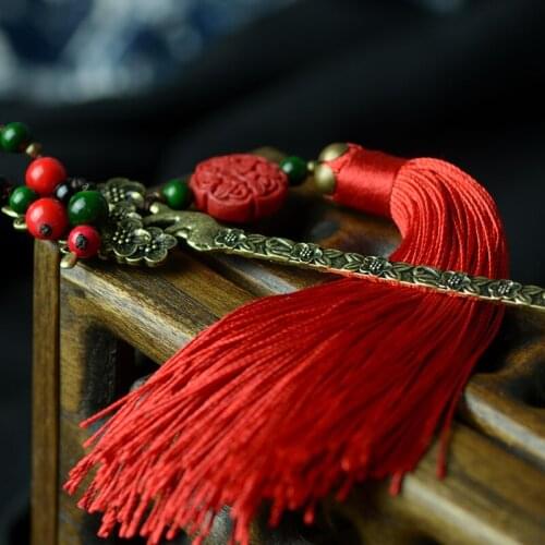 Ancient Style Hairpin Long Tassel Step Shaking Retro Palace Festival Wedding Classical Hair Hairpin Ancient Costume Headdress