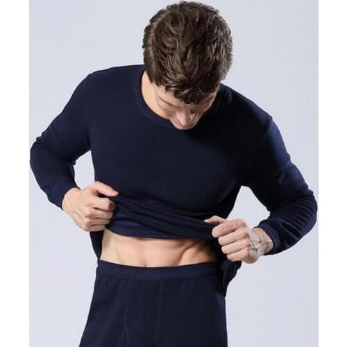 Winter Clothes Mens Warm Thermal Underwear Mens Long Johns Sexy Black Thermal Underwear Sets Thick Plus Velet Long Johns For Man